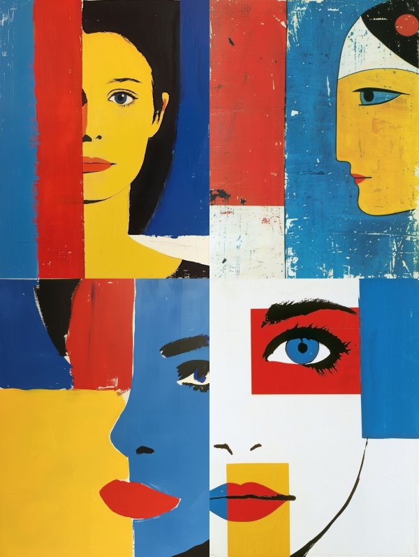 Bold Primary Pop Art Portrait