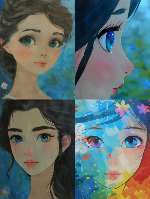 Ethereal Azure Dream Portrait