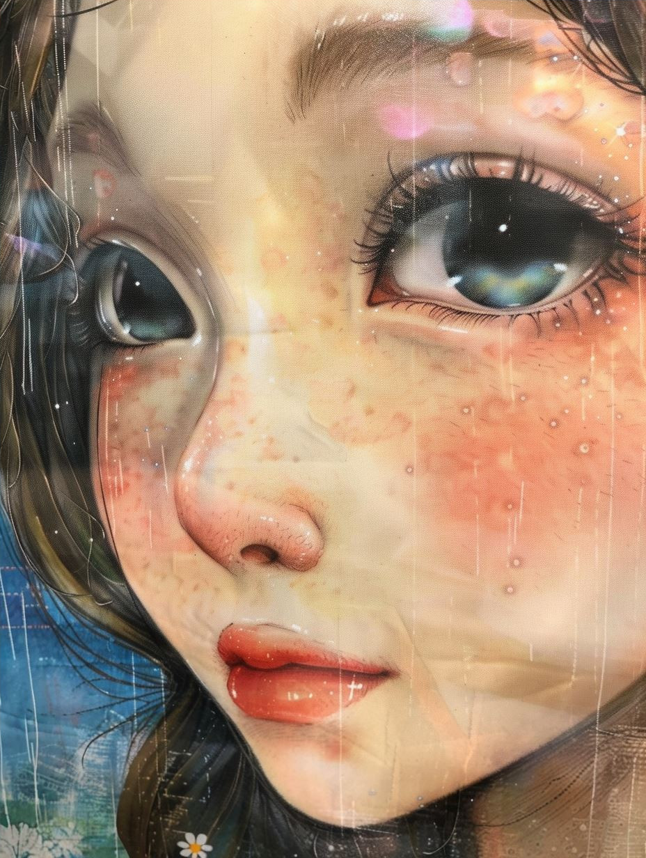 Azure Gaze Ethereal Portrait
