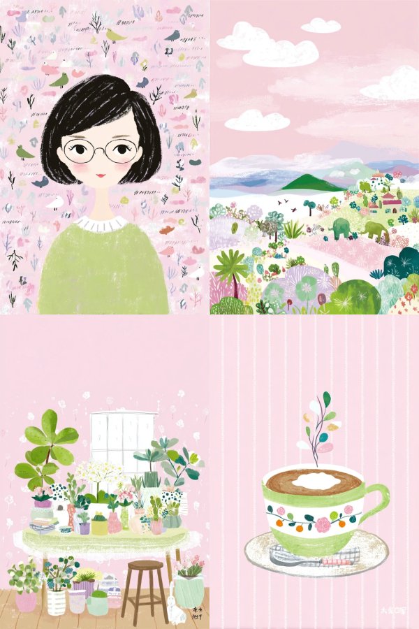 Whimsical Pastel Portrait