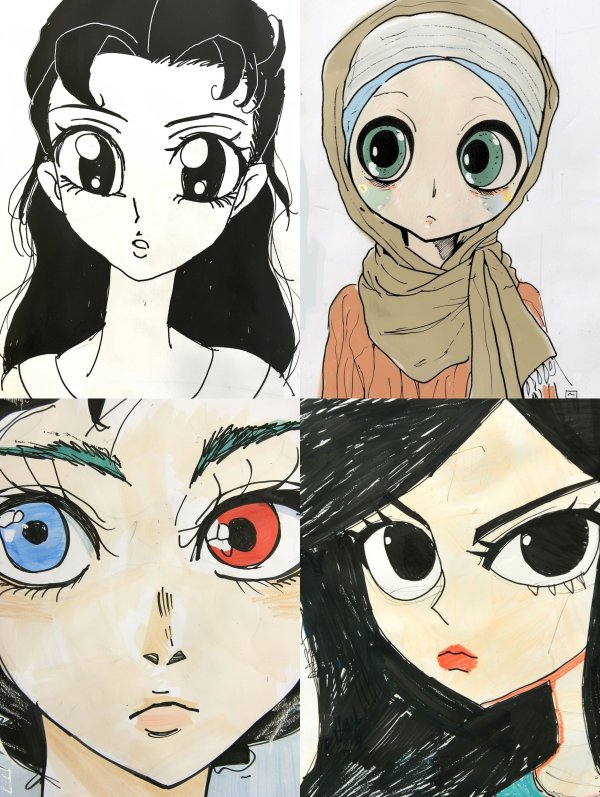 Ink Manga Portrait
