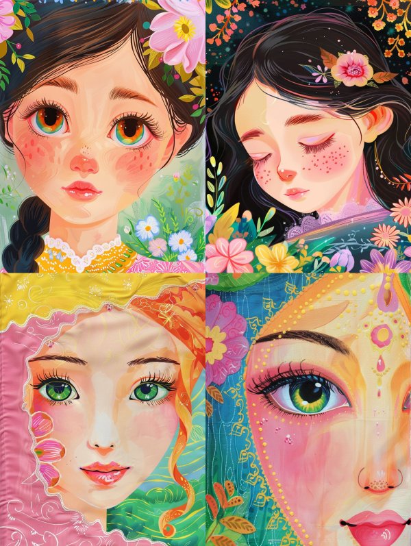 Whimsical Floral Dream Portrait