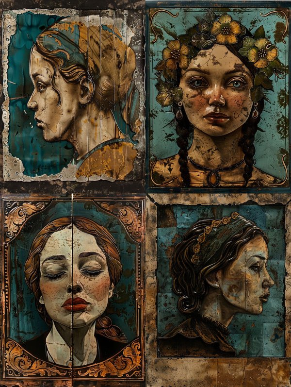 Weathered Portrait of Timeless Grace