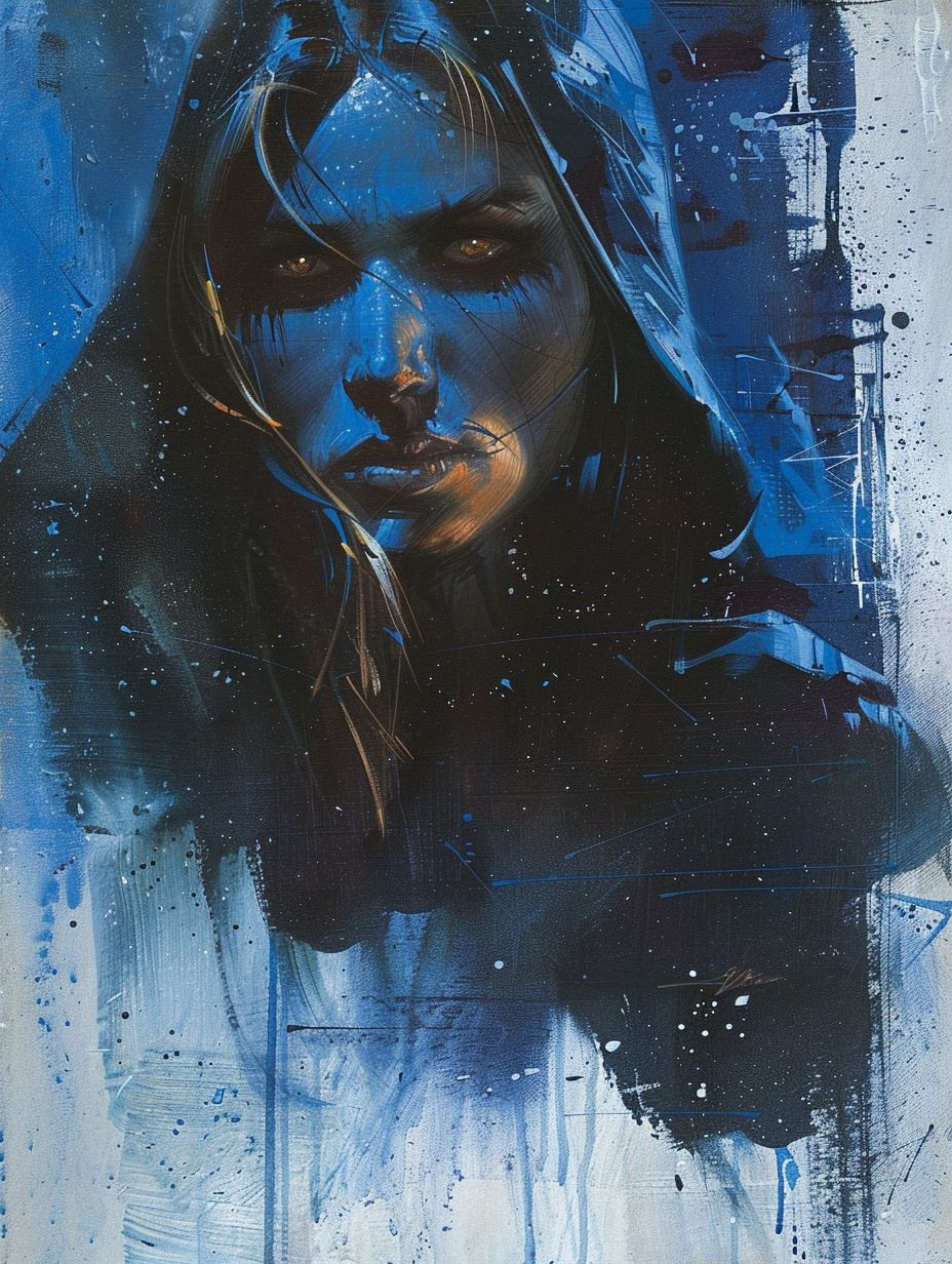 Azure Shadows of Digital Soul