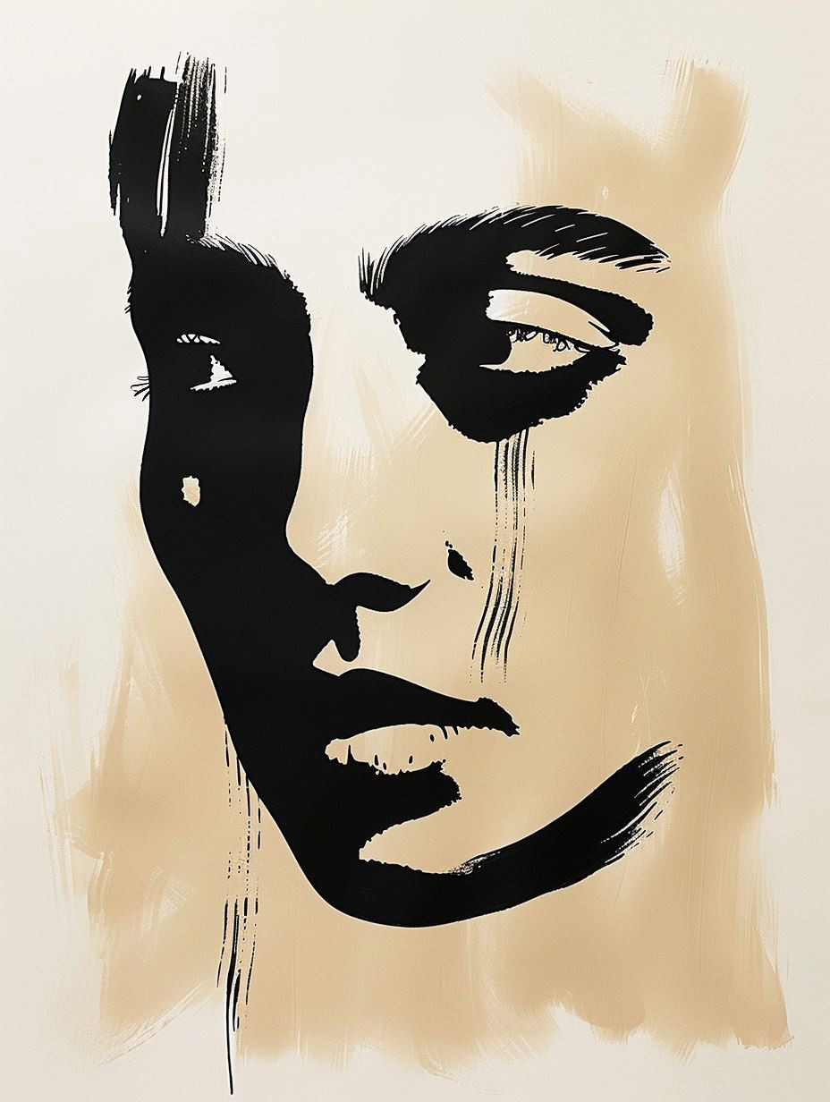 Abstract Noir Beauty Portrait