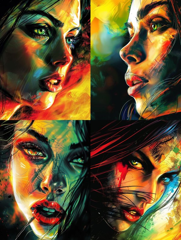 Prismatic Fire Portrait Study