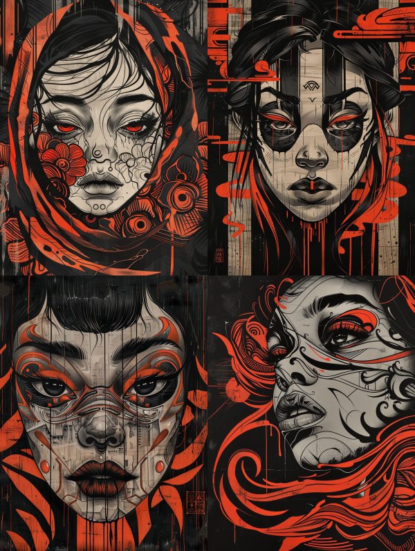 Crimson Bloom Noir