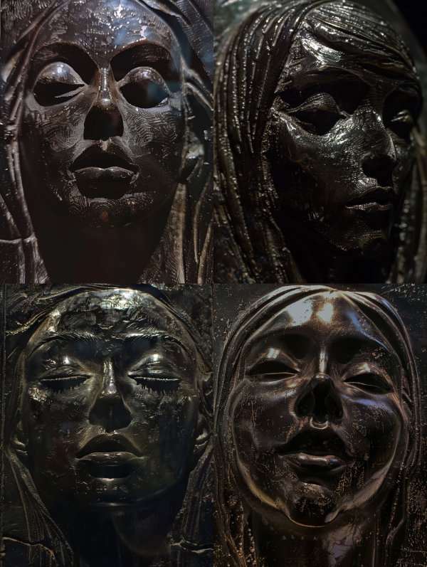 Dark Obsidian Ethereal Mask