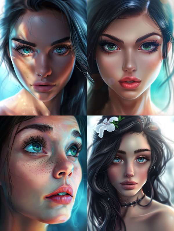 Ethereal Glow Digital Portrait