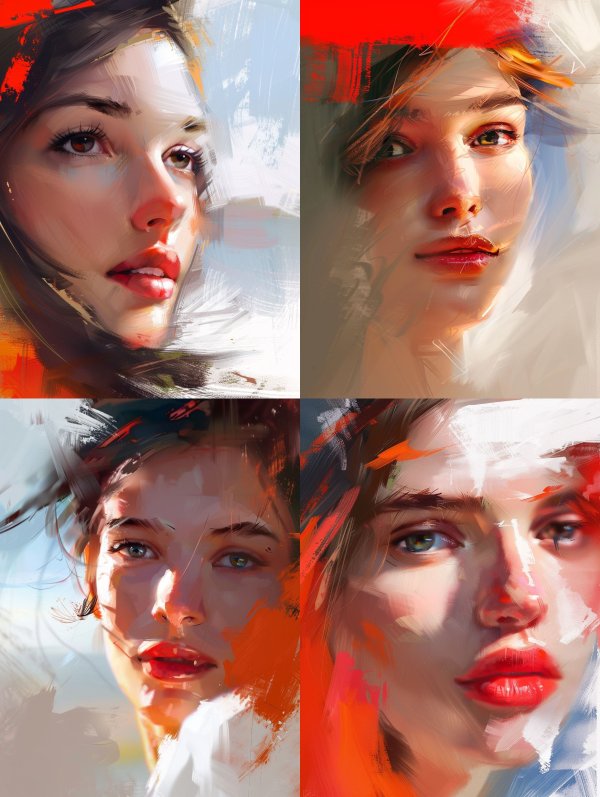 Ethereal Digital Oil Portraits