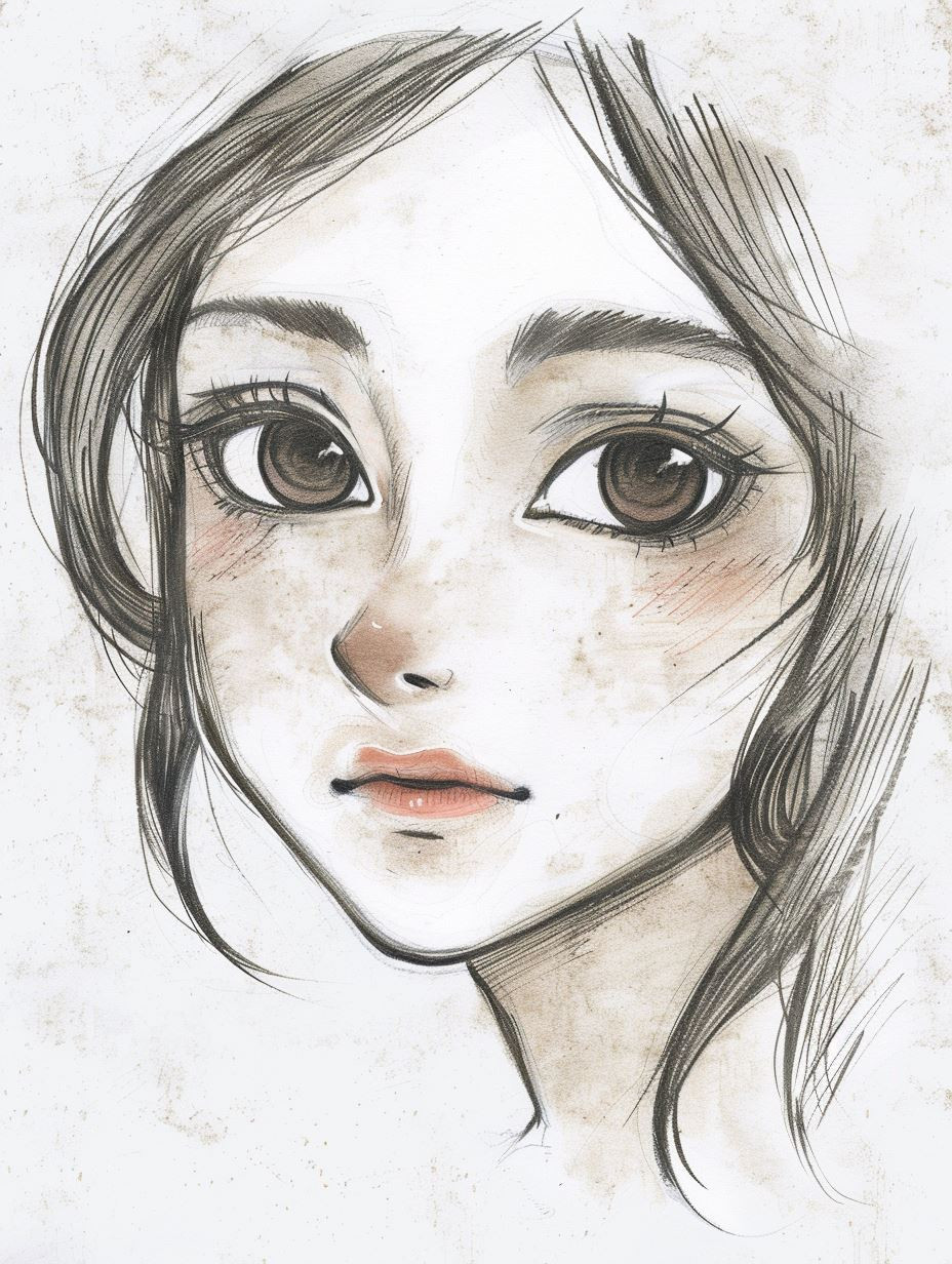 Ethereal Graphite Portrait Study