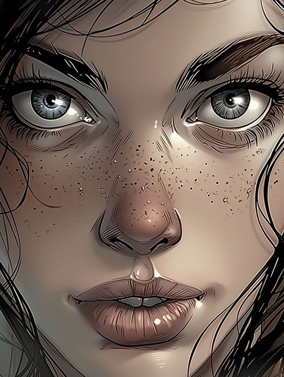 Ink Gaze Portrait