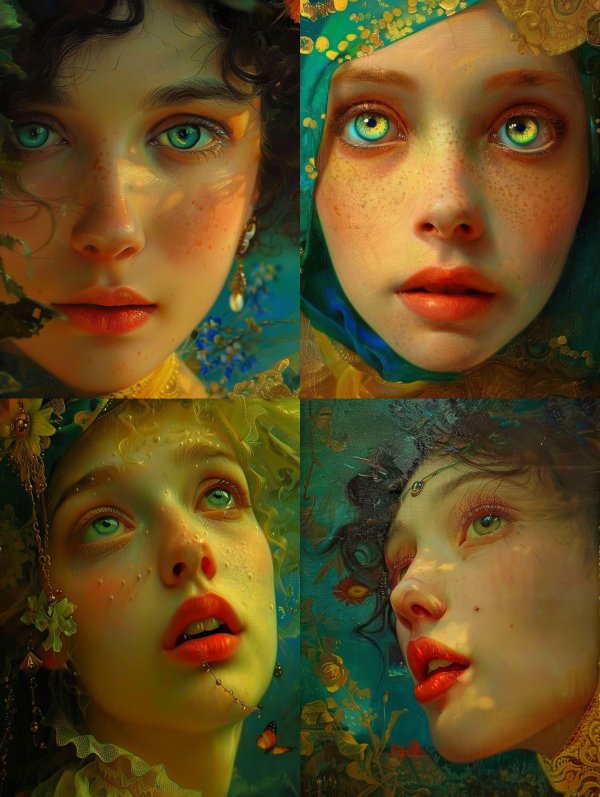 Emerald Gaze Ethereal Portrait
