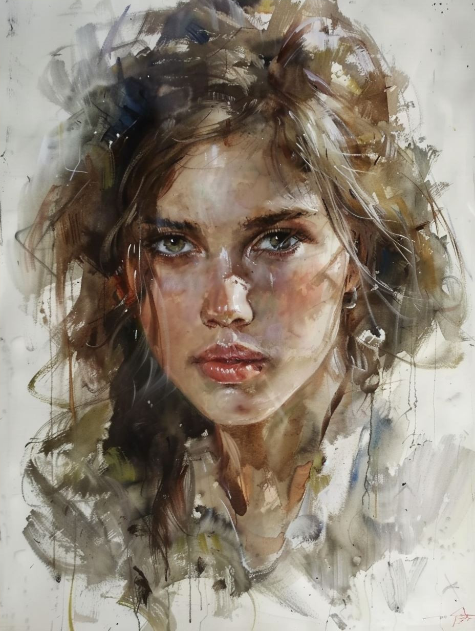 Ethereal Oil Portrait of Longing