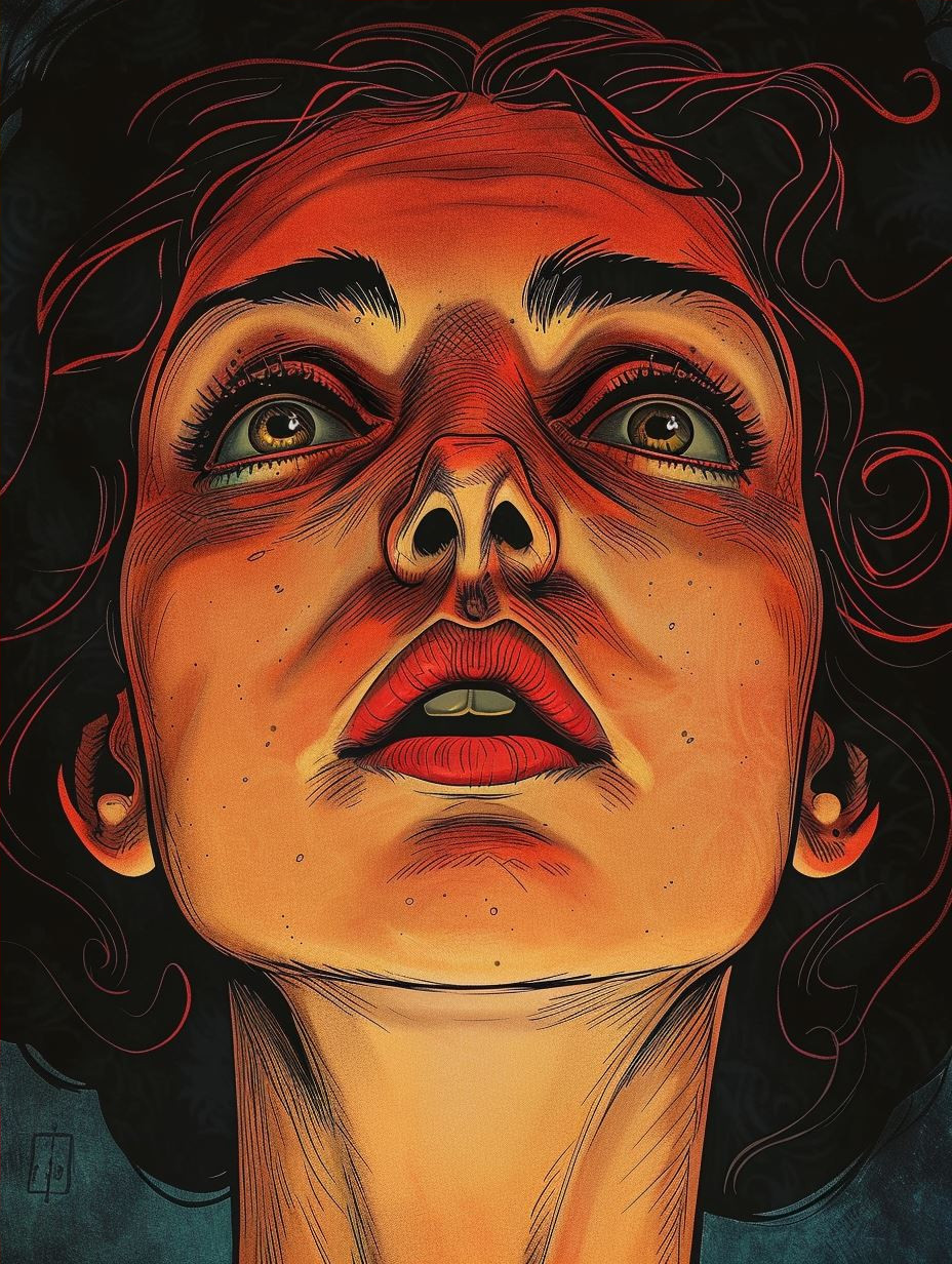 Vibrant Neo-Noir Pop Art Portrait