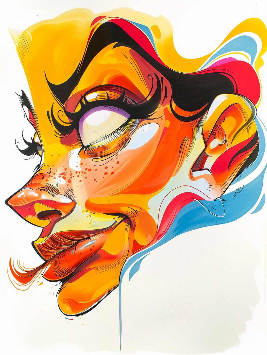 Vibrant Neo-Pop Comic Portrait