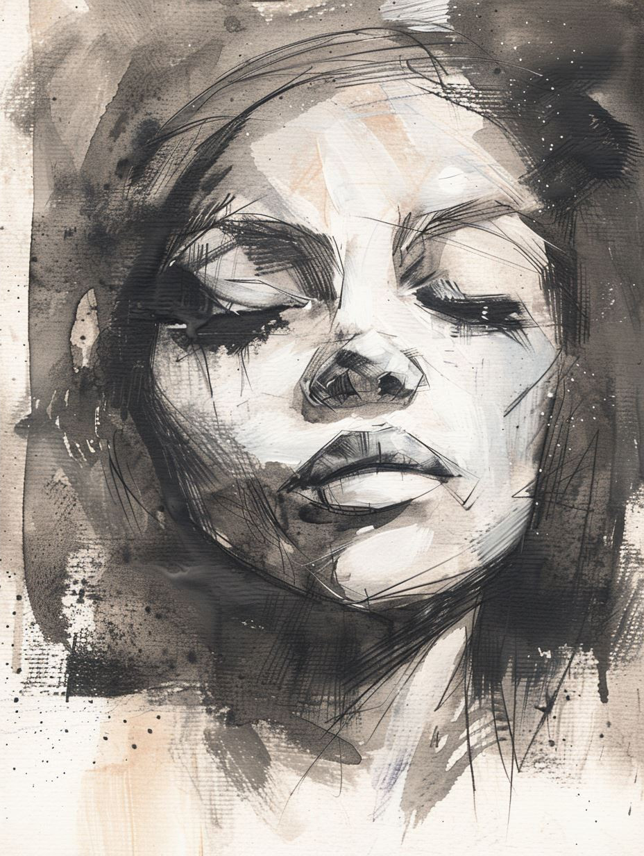 Moody Charcoal Portrait Study