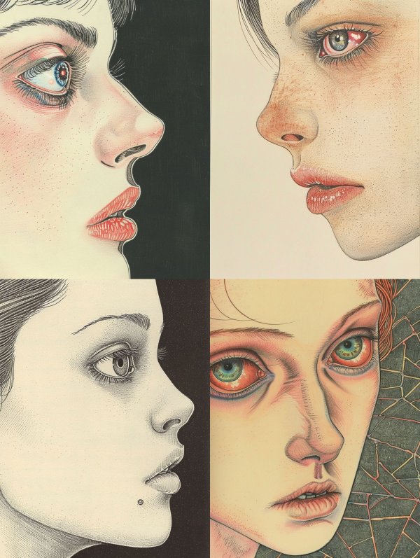 Vintage Pop Art Portrait Study