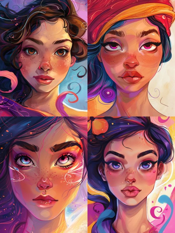 Whimsical Dreamy Digital Portrait