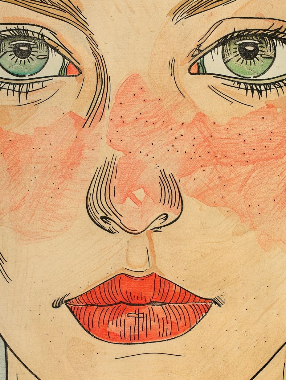 Ink and Blush Portrait