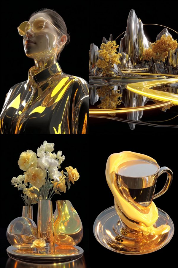 Golden Liquid Elegance