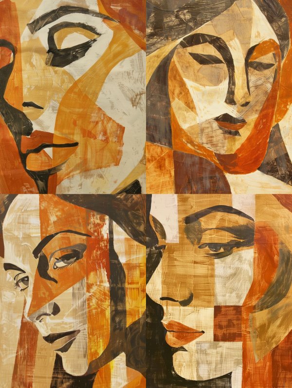 Abstract Amber Portrait Study