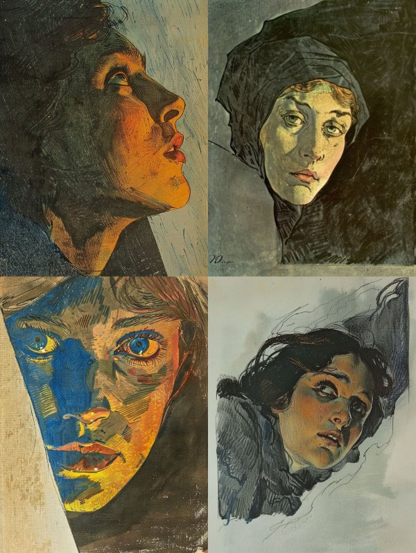 Moody Expressive Portrait Studies