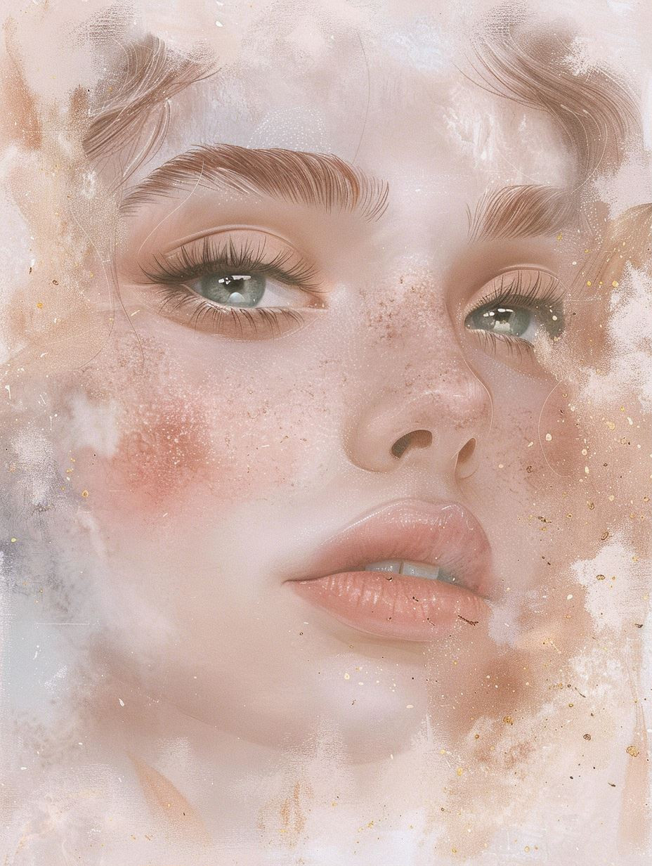 Ethereal Gilded Dream Portrait