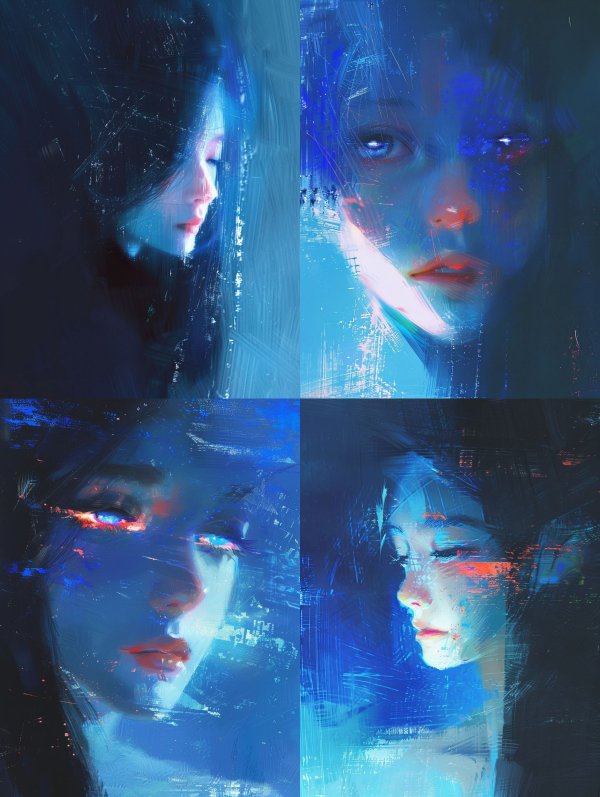 Ethereal Blue Digital Fragment