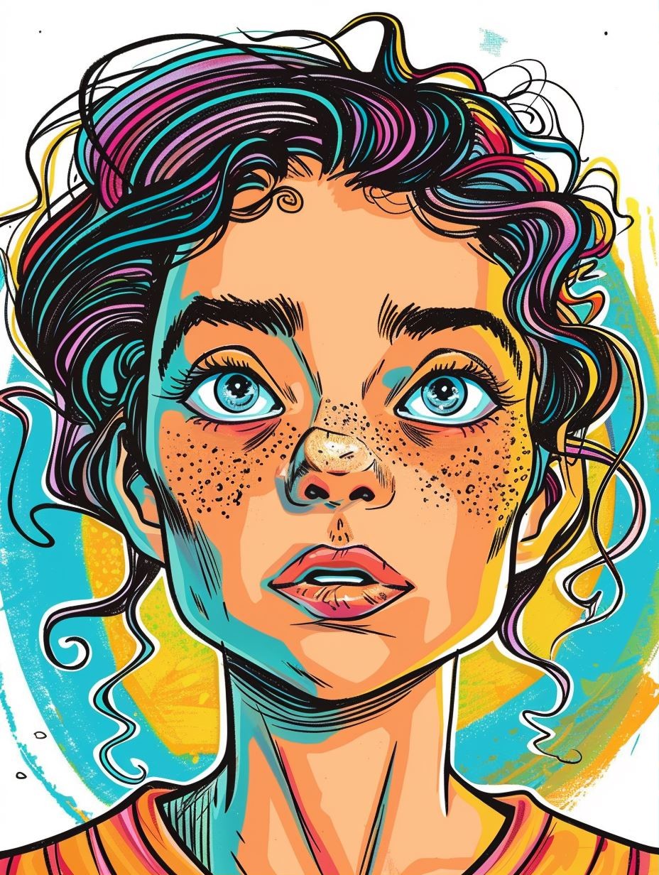 Vivid Psychedelic Portrait - Image 1