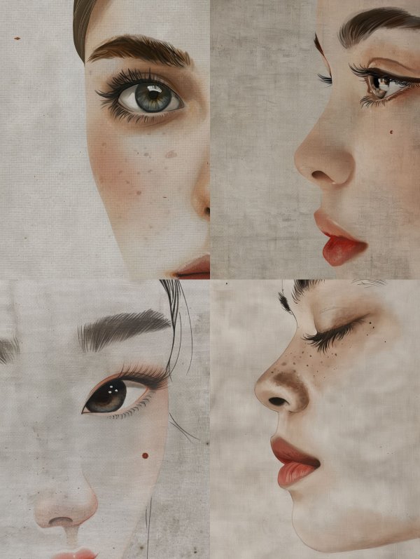 Ethereal Canvas Portrait Detail