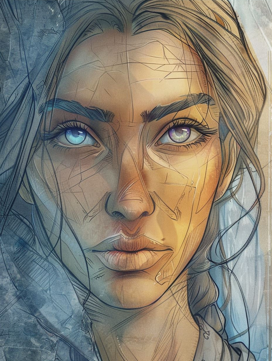 Fractured Gaze of Golden Light