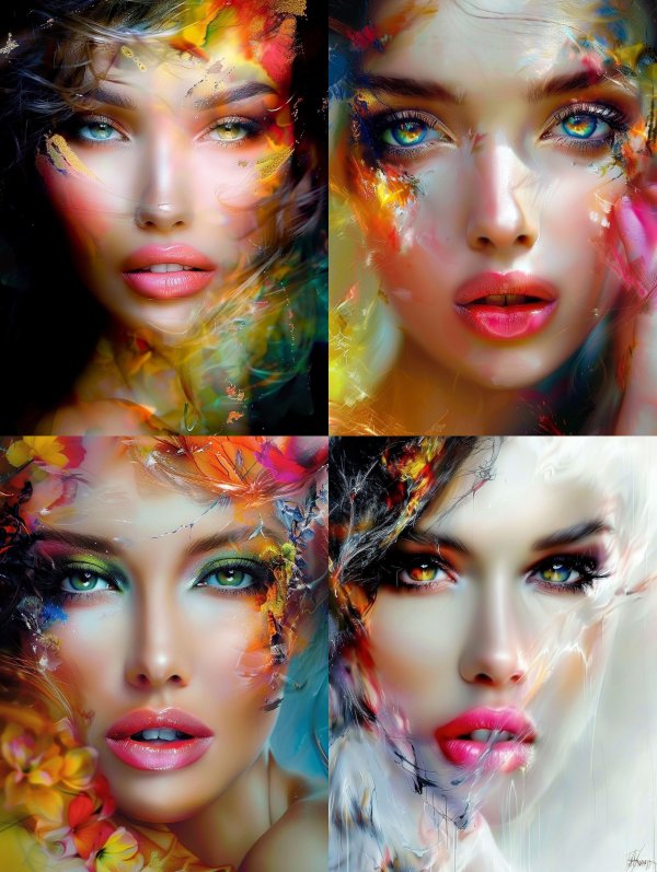 Ethereal Prism Portrait Fusion