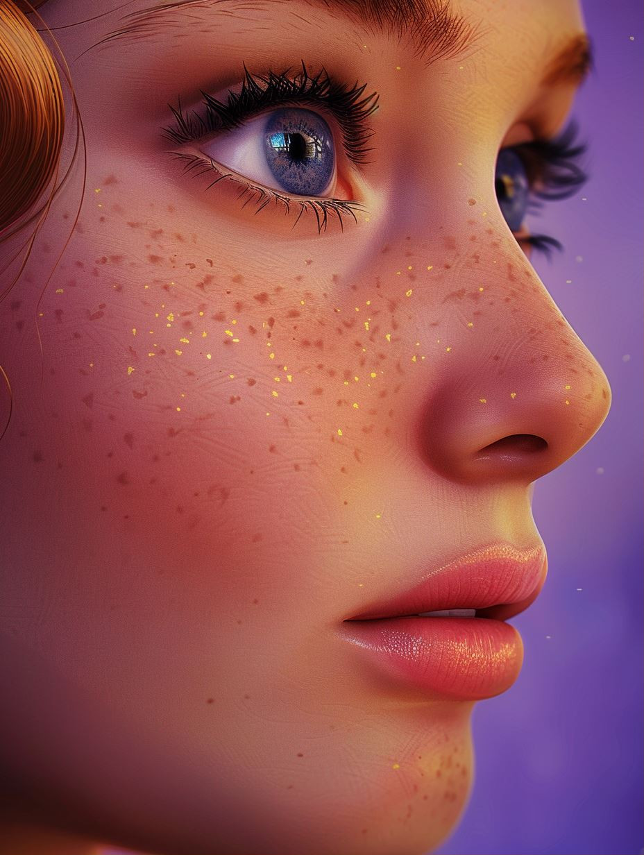 Golden Dust Ethereal Portrait