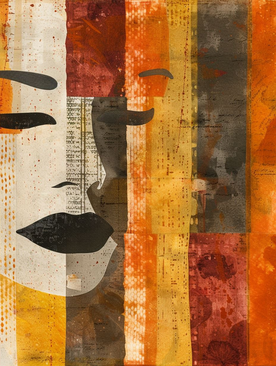 Fragmented Amber Portrait Study
