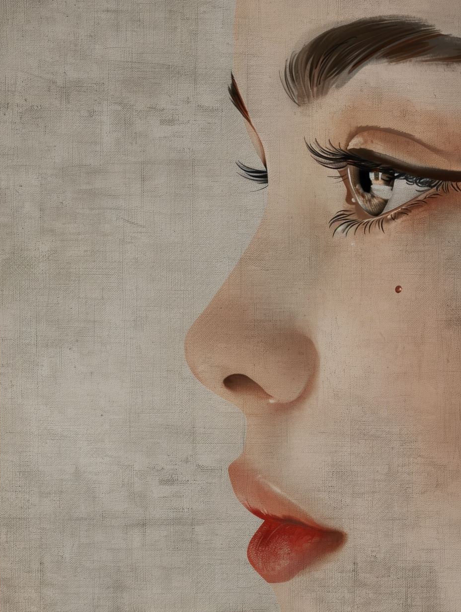 Ethereal Canvas Portrait Detail