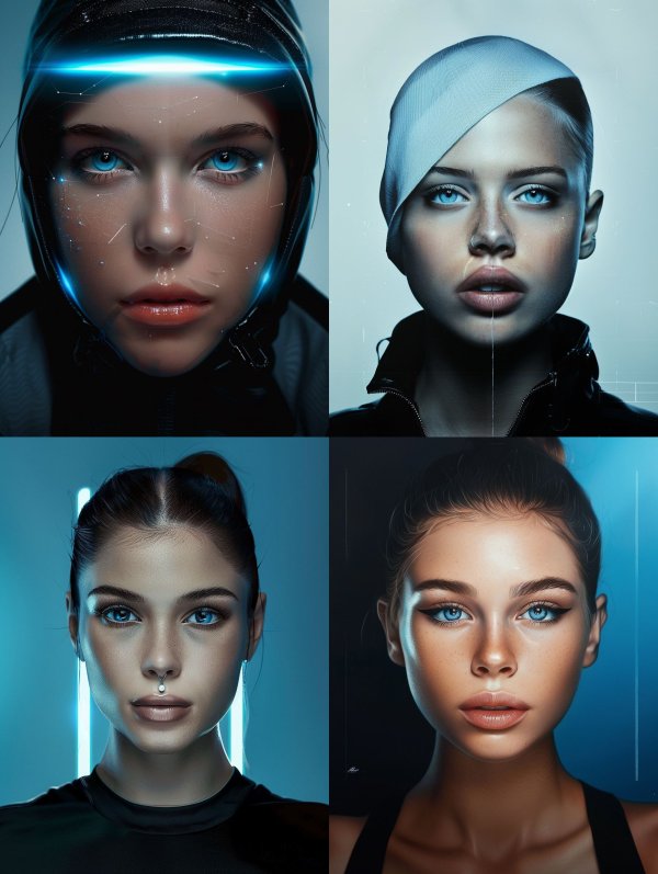 Neon Cybernetic Human Interface
