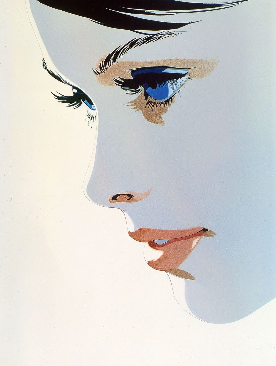 Azure Gaze Elegance