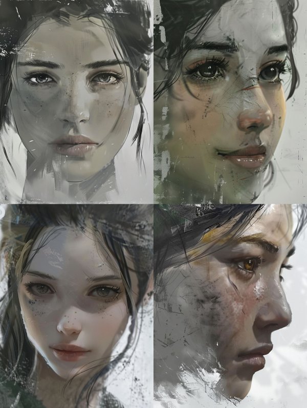 Ethereal Charcoal Gaze