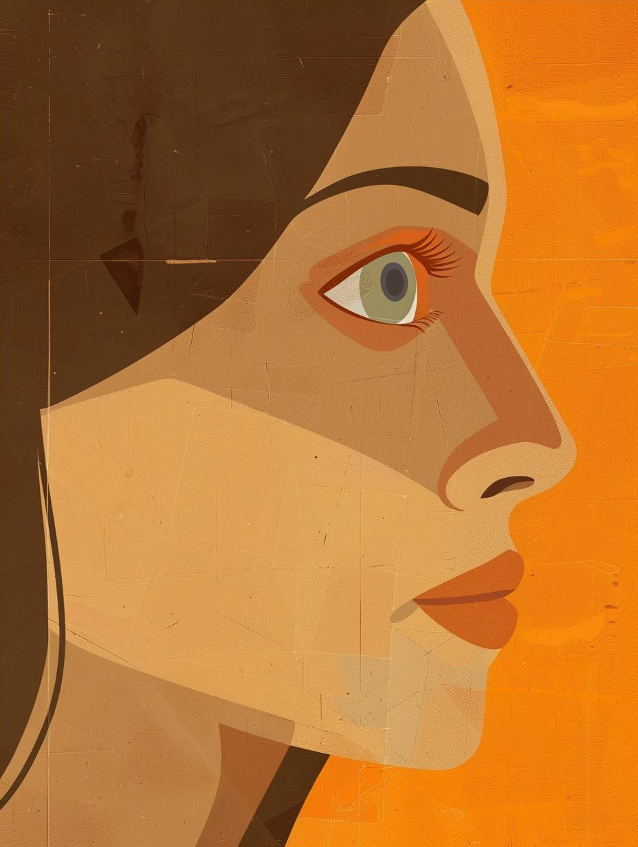 Geometric Amber Portrait Study