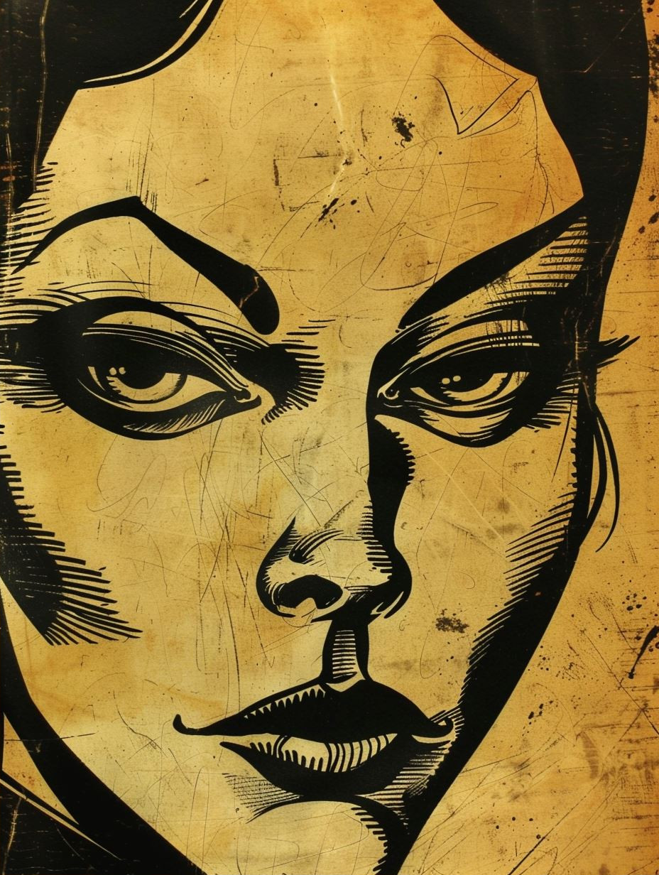 Noir Gothic Ink Portrait - Image 2