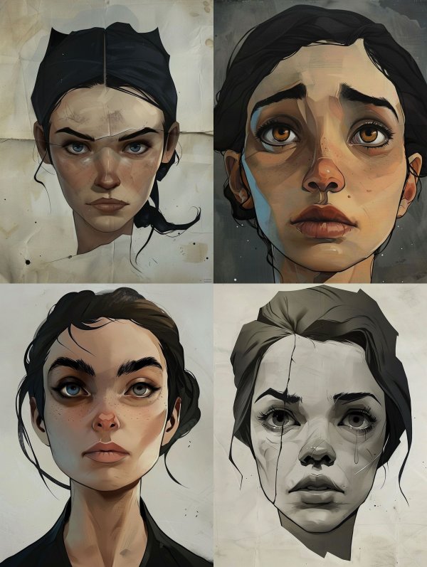Rustic Parchment Portrait