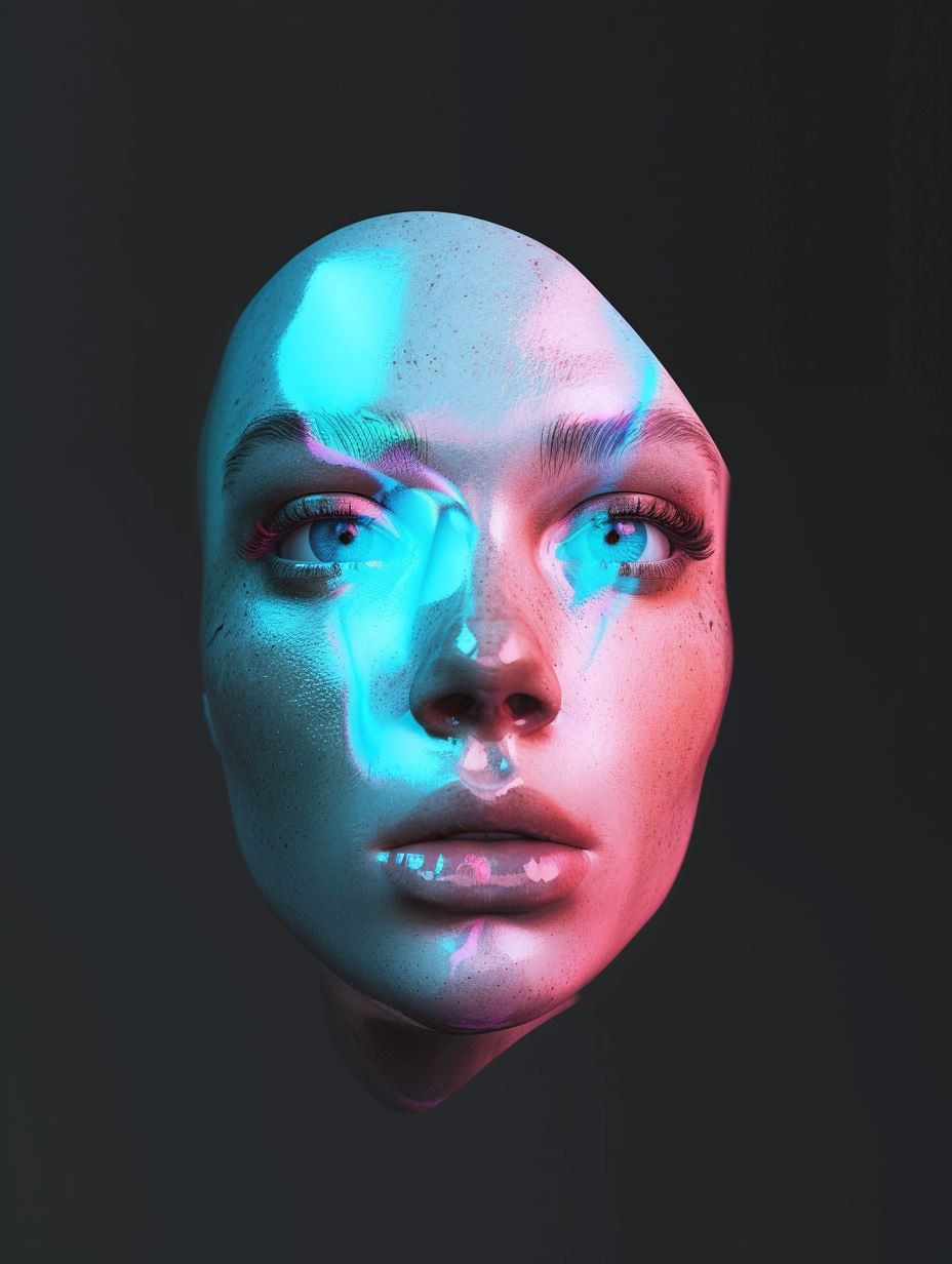 Ethereal Gaze Through Liquid Glass