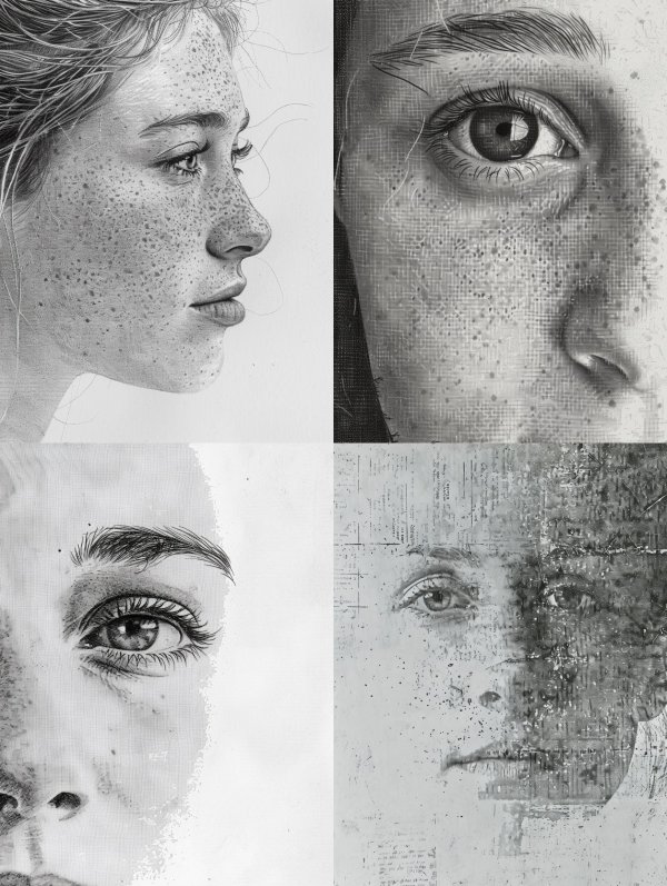 Ethereal Graphite Portrait