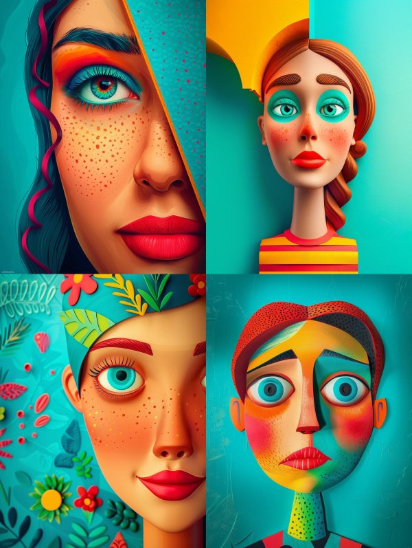 Vibrant Prism Portrait
