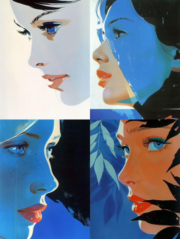 Azure Gaze Elegance