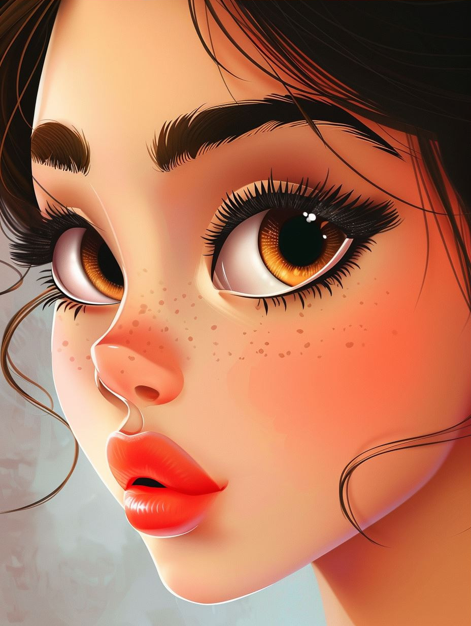 Sun-Kissed Digital Anime Portrait - Image 3