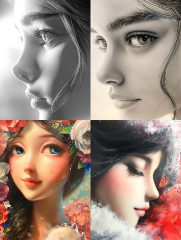 Ethereal Monochrome Gaze