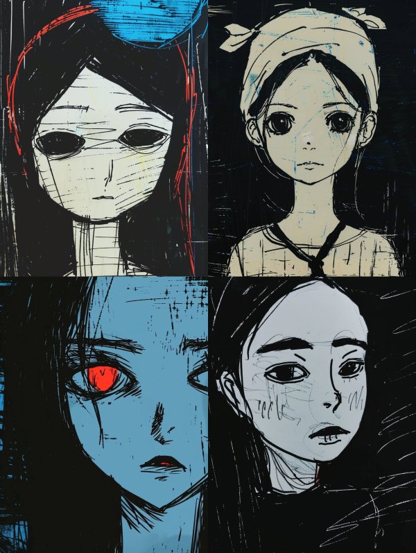 Melancholy Ink Sketch