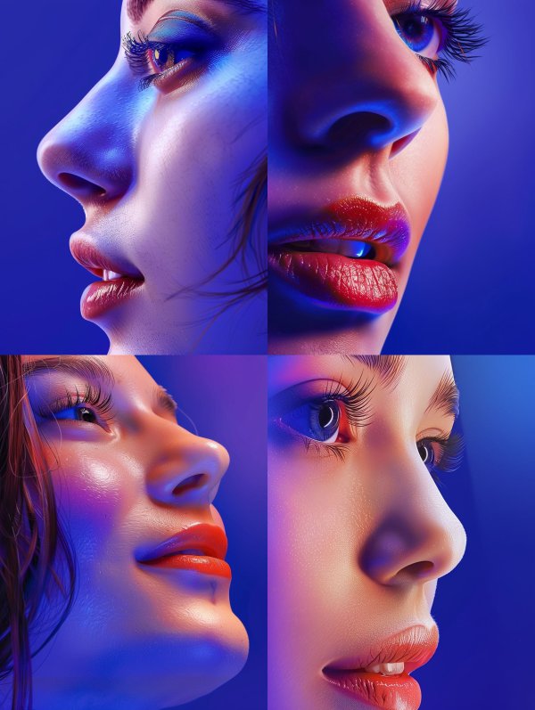 Neon Ethereal Cyber Portrait